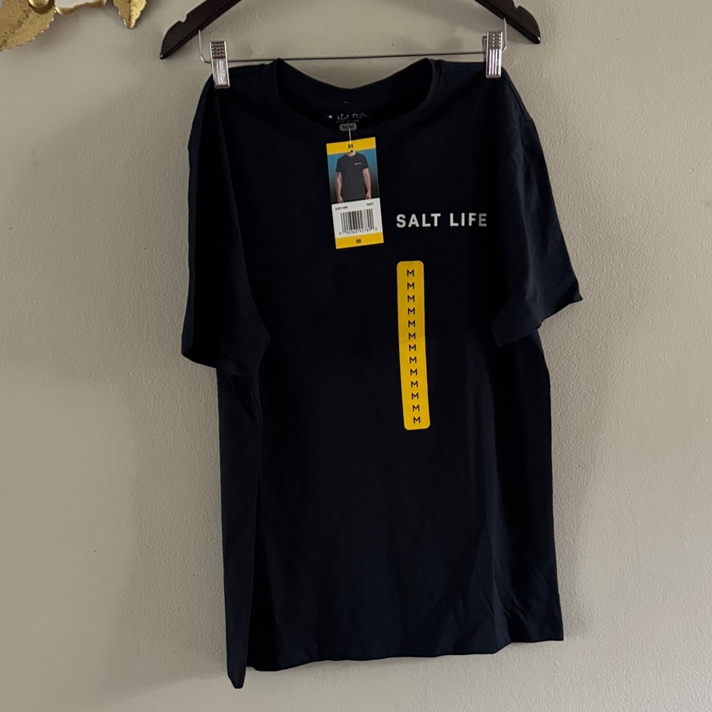 Salt Life Black Logo Tee with White Print
